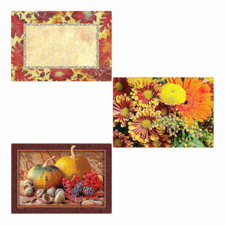 Hoffmaster 10" x 14" Autumn Days Multipack Paper Placemats PK 1000 702081
